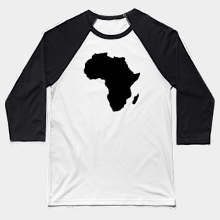 Map of Africa Baseball T-Shirt